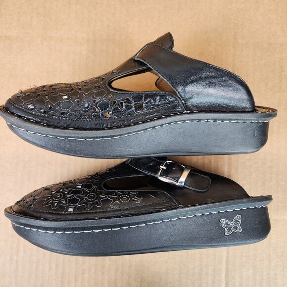 Algeria Women's Classic Happy Clogs Embossed/Laser Cut Leather US SZ 9 (EU 40) - Picture 8 of 14